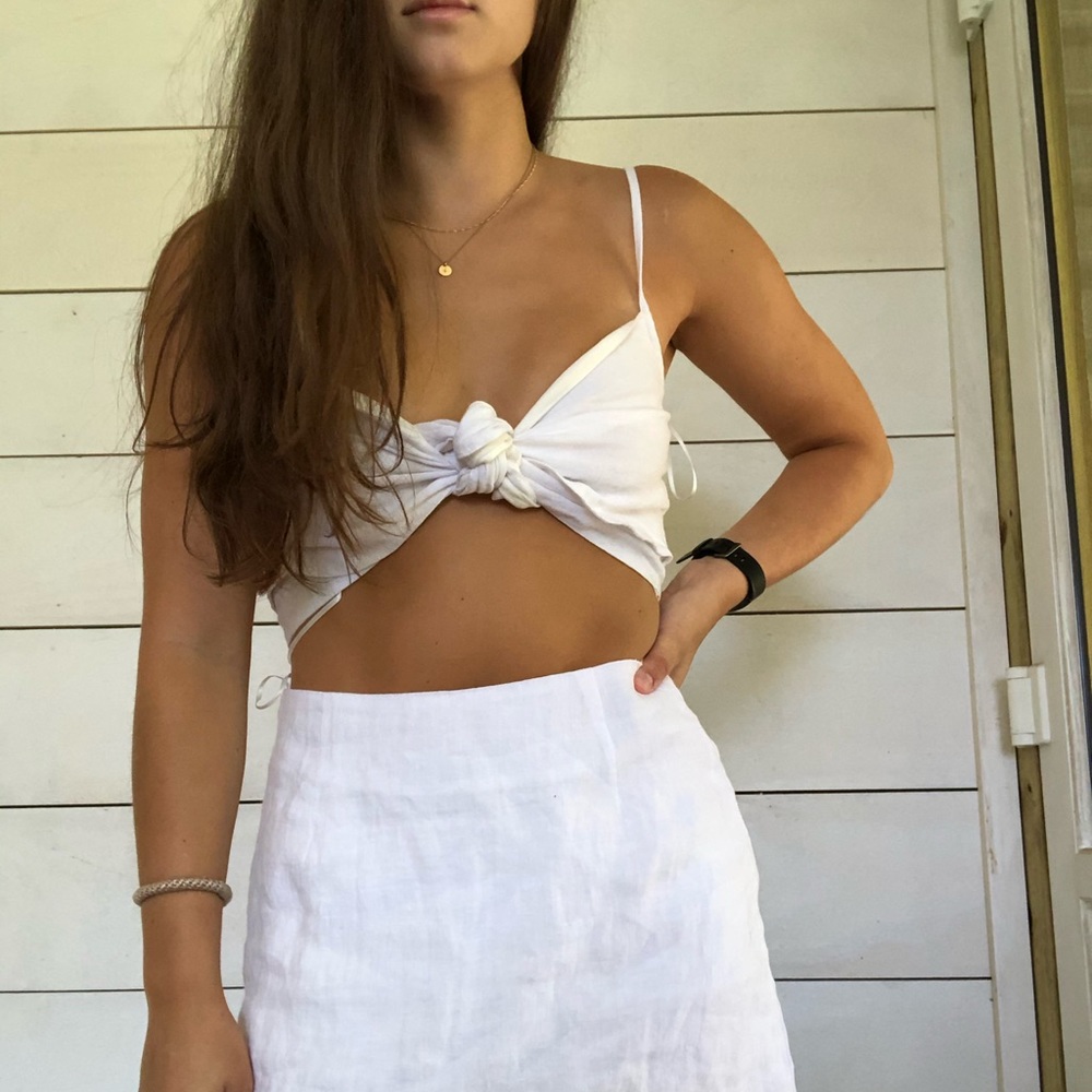 White tie crop top